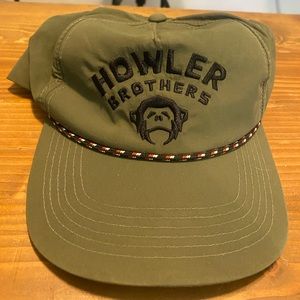 Howler brothers SnapBack poly hat green rope hat
